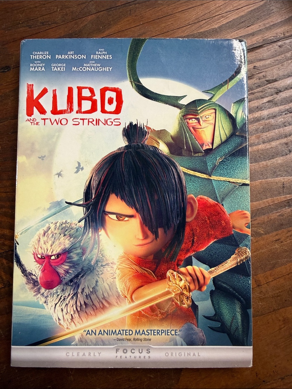 Kubo and the Two Strings DVD w/ Slipcover LAIKA Animated Movie